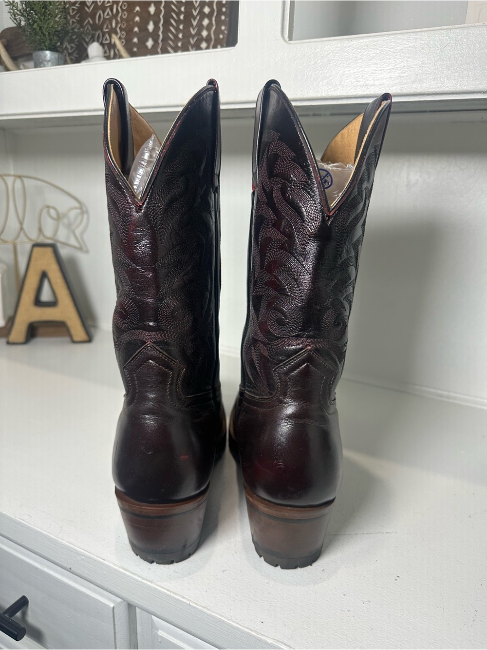 Moonshine Spirit Brad Paisley Cowboy Boots Mens 11D Brown Burgundy Western - Picture 6 of 9